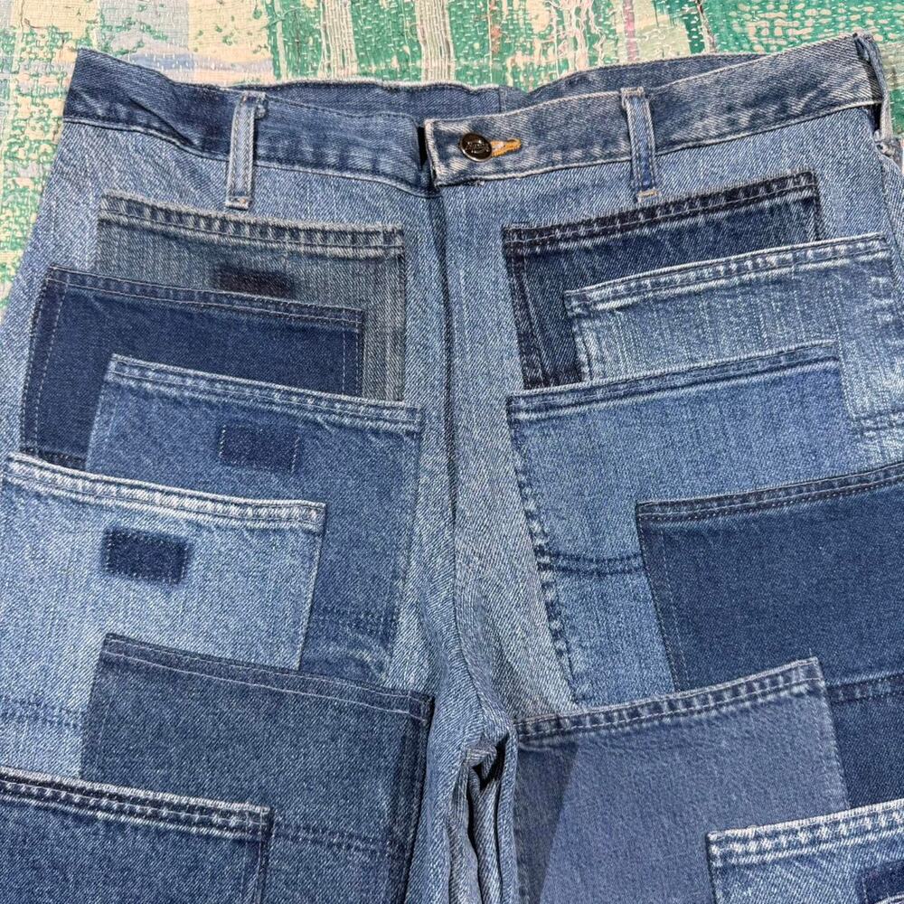 Custom patchwork baggy jorts size 32 - Picture 3 of 7